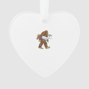 Pool Party Bigfoot Unicorn Float Funny Sasquatch R Ornament