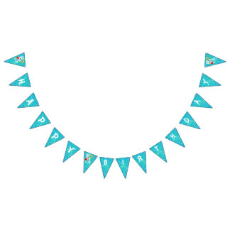 Pool Party Birthday Bunting Banner