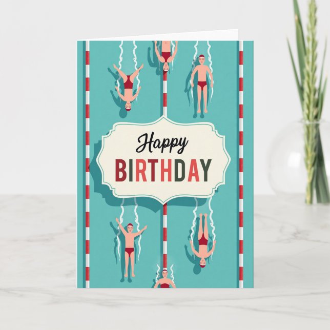 Pool Party Birthday Card (Front)