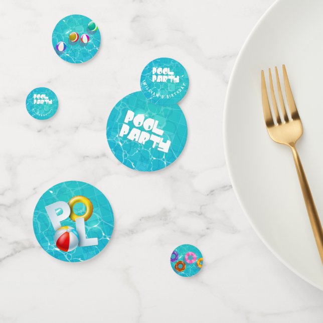 Pool Party Birthday  Confetti (Group)