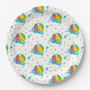 Pool Party Birthday Decor Supplies Paper Plate