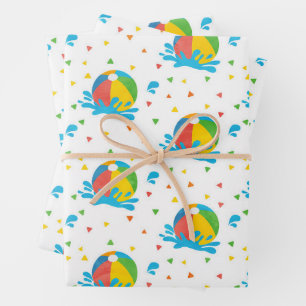 Pool Party Birthday Decor Supplies  Wrapping Paper Sheet