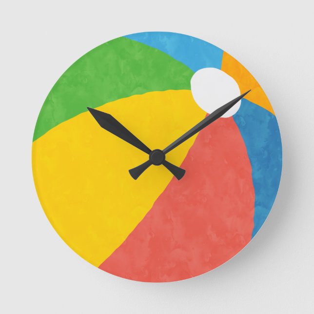 Pool Party Birthday Favours  Round Clock (Front)