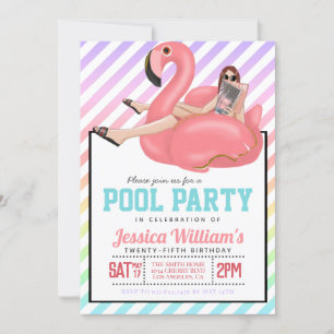 Pool Party Birthday Invitation