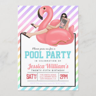 Pool Party Birthday Invitation