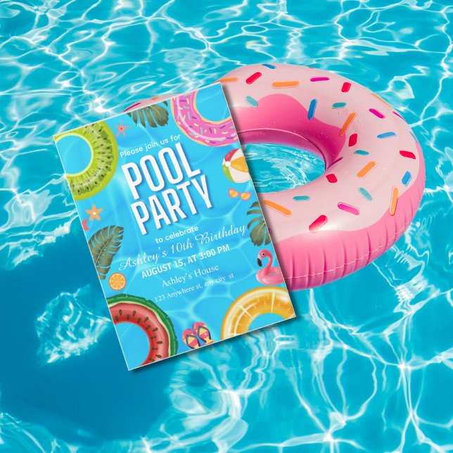 Pool Party Birthday Invitation (Creator Uploaded)