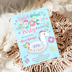 Pool Party Birthday Invitation