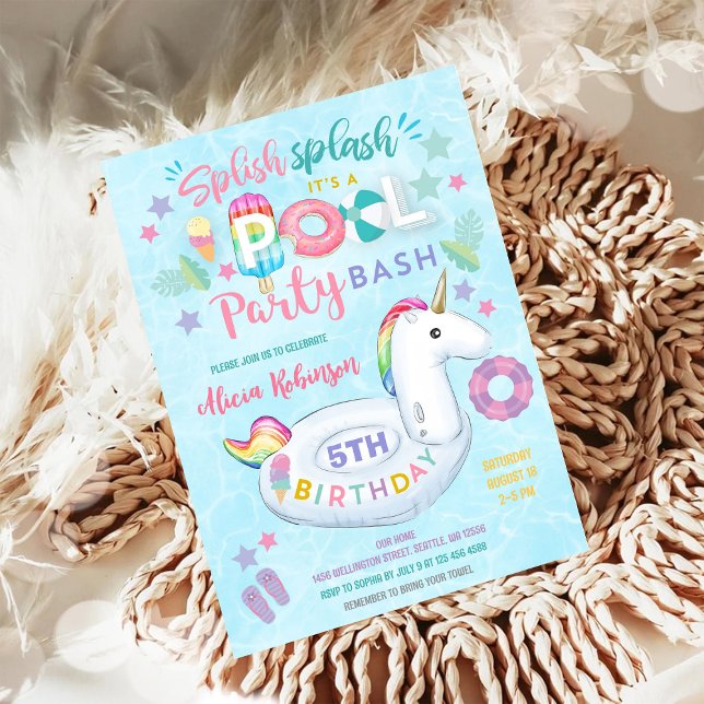 Pool Party Birthday Invitation (Creator Uploaded)