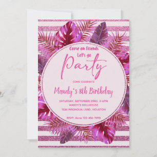 Pool Party Birthday Invitation