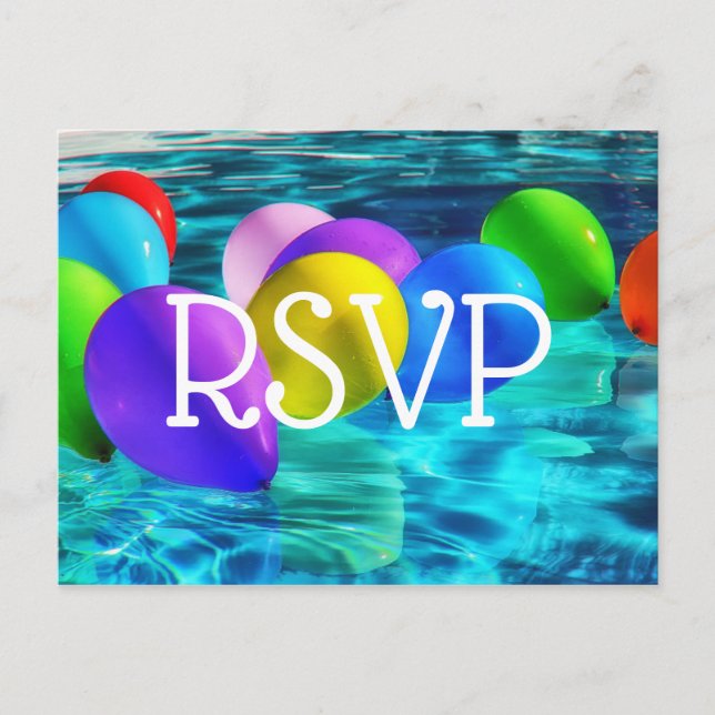 Pool Party/Birthday Party RSVP Card (Front)