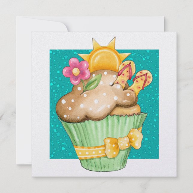 Pool Party Cupcake ! - SRF Invitation (Front)