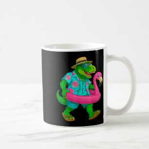 Pool Party Dinosaur Pink Flamingo Float Funny T Coffee Mug