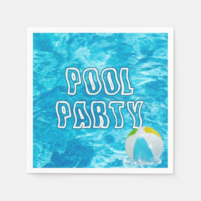 Pool Party Fun Napkin (Front)