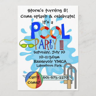Pool Party Invitation