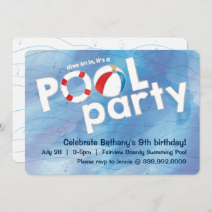 Pool Party Invitation
