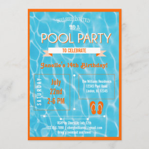Pool Party Invitation