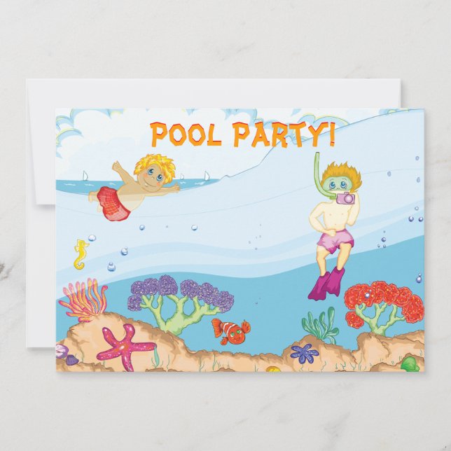 pool party invitation (Front)