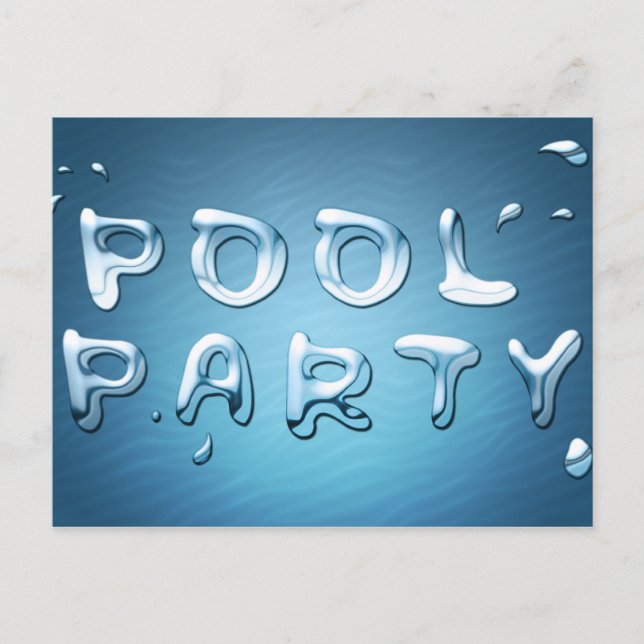 pool party invitation : liquids (Front)