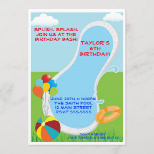 Pool Party Invitations