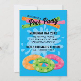 Pool Party Invitations