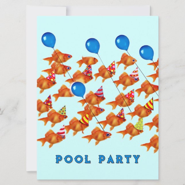 Pool Party Invitations (Front)