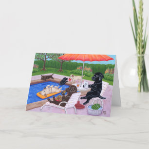 Pool Party Labradors 2 Card