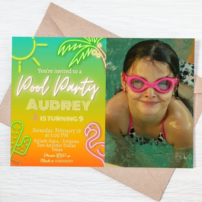 Pool Party - Landscape Invitation (Creator Uploaded)