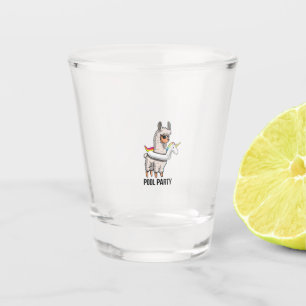 Pool Party Llama Unicorn Float Shirt Funny Llama G Shot Glass