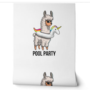 Pool Party Llama Unicorn Float Shirt Funny Llama G Wallpaper