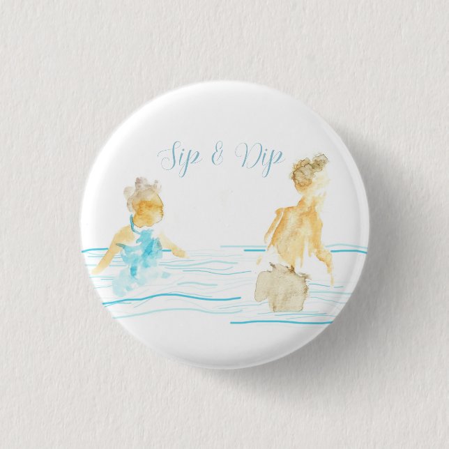Pool Party Napkins 3 Cm Round Badge (Front)