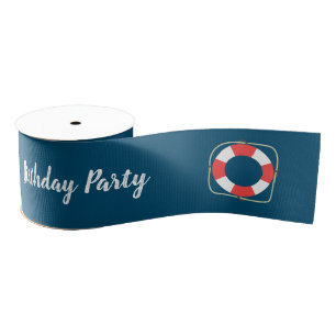 Pool Party Navy Gros Grain Ribbon Grosgrain Ribbon