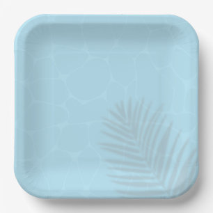 Pool Party Palm Tree Paper Plates