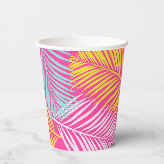 Pool Party Paper Cups | Tropical Party Cups (Back)