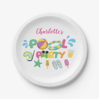Pool Party Paper Plate