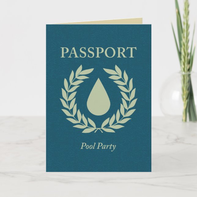 pool party passport invitation (Front)