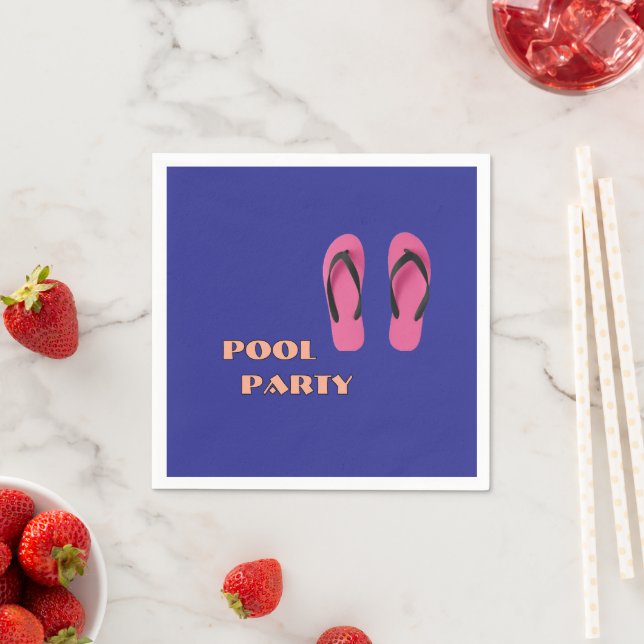 Pool Party Pink Espadrilles  Napkin (Insitu)