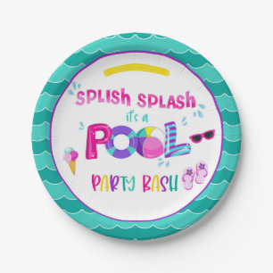 Pool Party Plate - Girl WH