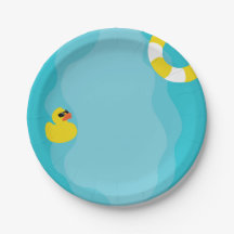 Pool Party Plate - Kid's Birthday Party Plate
