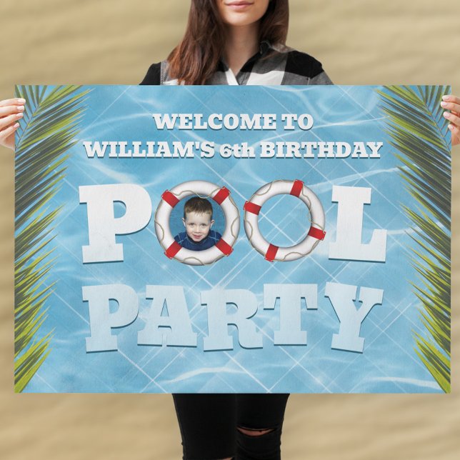 Pool Party Poster - Kids Birthday Decor (Creator Uploaded)