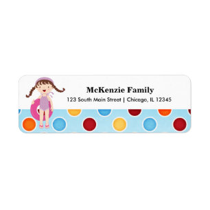 Pool Party Return Address Label