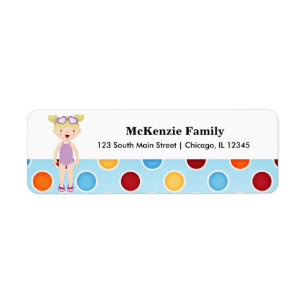 Pool Party Return Address Label