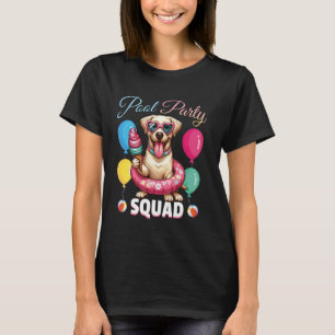Pool Party Squad Funny Labrador Retriever Summer V T-Shirt