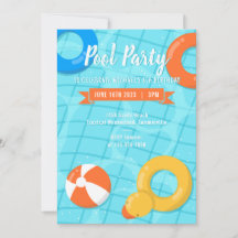 Pool Party Summer Kids' Birthday Invitation