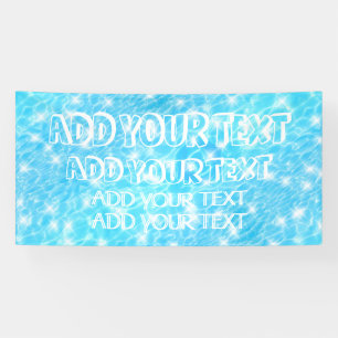 Pool party Summer party Beach wedding blue water Banner