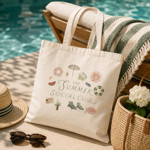Pool Party   Summer Social Club Tote Bag