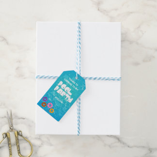 Pool Party Swimming Birthday Thank you Favour Gift Tags