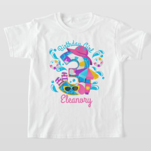 Pool Party Third Birthday Summer T-Shirt