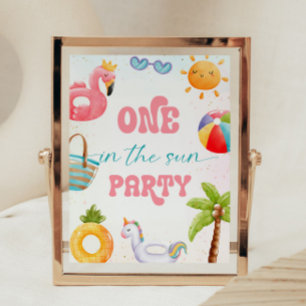 Pool Party, Tropical Beach Birthday Party Sign