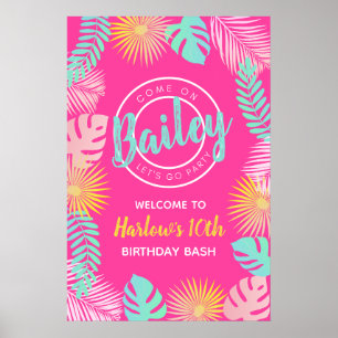 Pool Party Welcome Sign   Pool Party Sign