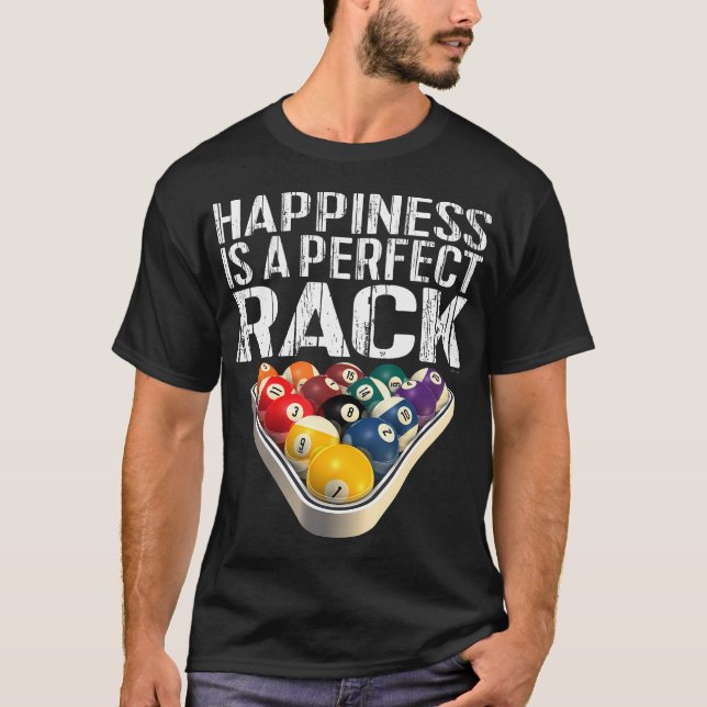 Pool Perfect Rack Billiards T-Shirt (Front)